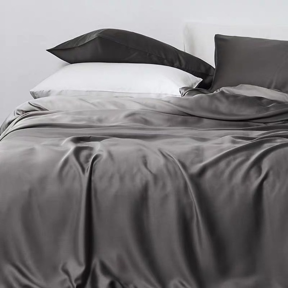 4pc solid TENCEL Duvet Cover Set - Picture 1 of 1